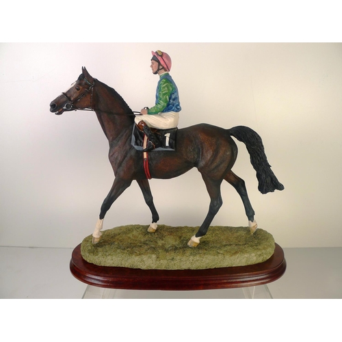 147 - A Border Fine Arts mounted jockey 