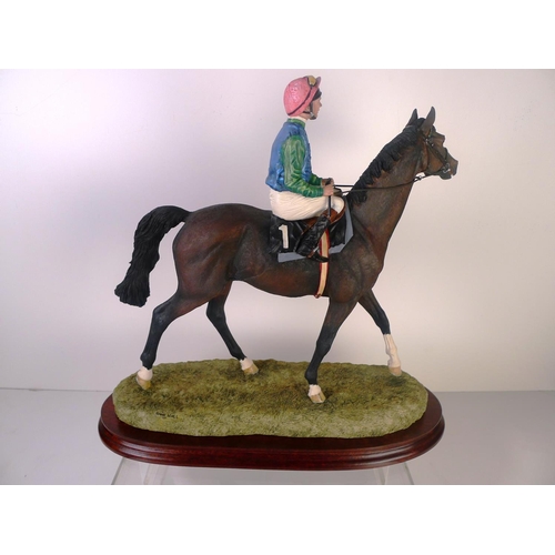 147 - A Border Fine Arts mounted jockey 