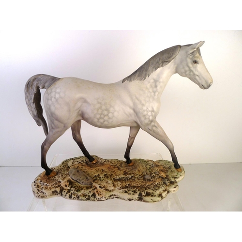 155 - A Beswick grey horse, 28cm tall.