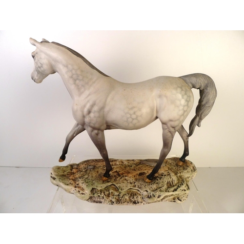 155 - A Beswick grey horse, 28cm tall.