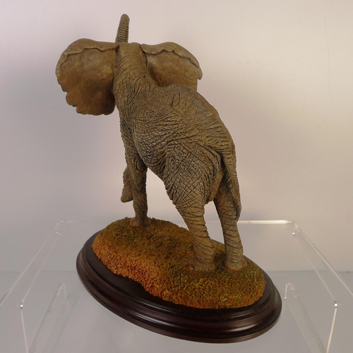 173 - A country artists bull elephant, 23 cm tall