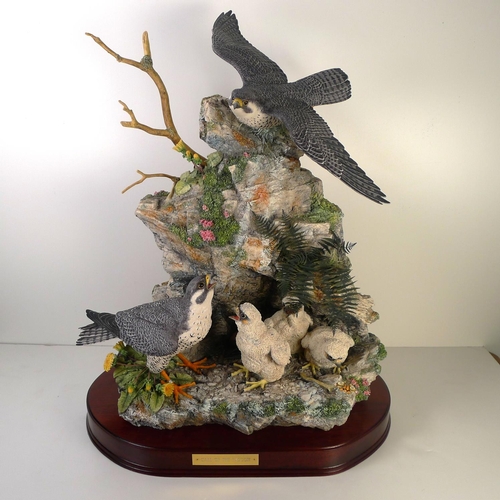 191 - A Border Fine Arts bird of prey nesting 63cm tall  