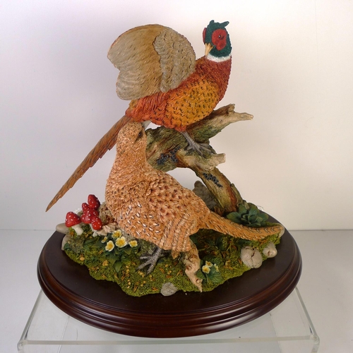 195 - A Country artists group of pheasants, 28cm tall, 