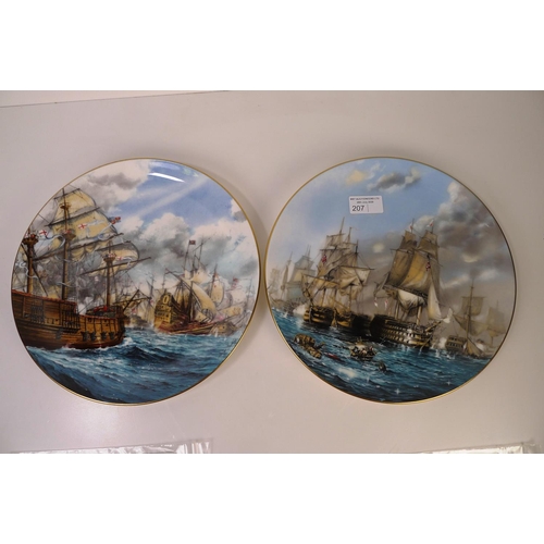 207 - 2 Coalport limited edition naval plates