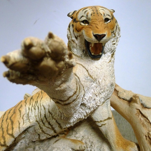 209 - A Sherratt and Simpson lying tiger, 46cm tall x 82cm long, limited edition 