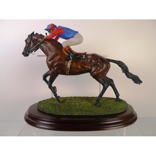 210 - A Country artists horse & jockey, 28cm tall 