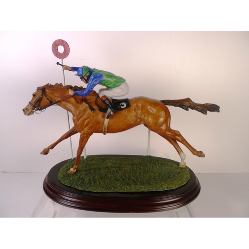 211 - A Country artists horse & jockey, 29cm tall 