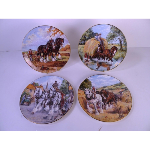 305 - A set of four Royal Doulton pictorial horse plates