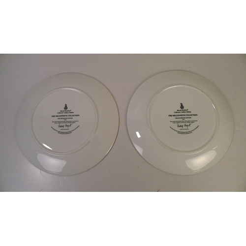 307 - A set of 10 Royal Doulton Millennium collection wall plates