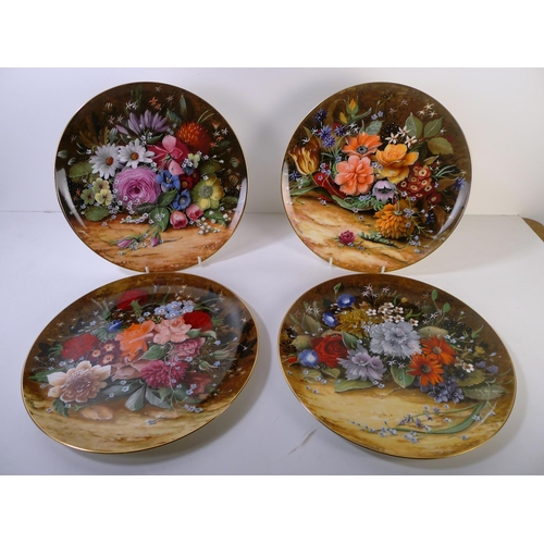 311 - 4 Coalport floral decorated limited edition wall plates