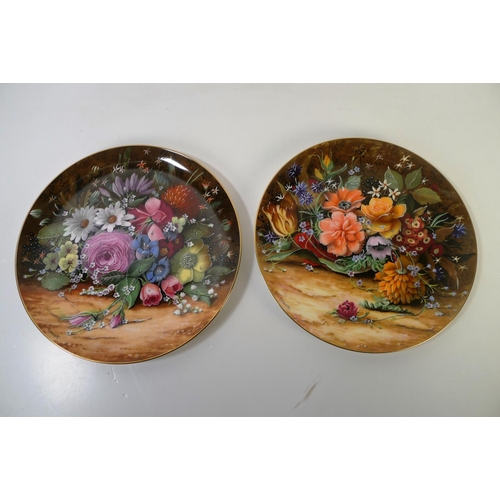 311 - 4 Coalport floral decorated limited edition wall plates