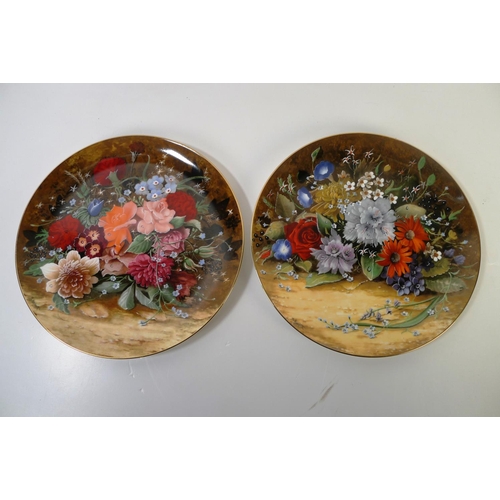 311 - 4 Coalport floral decorated limited edition wall plates