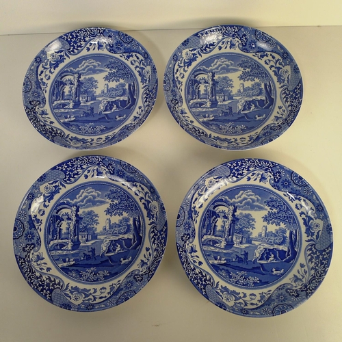 314 - A large blue and white decorated Spode fruit dish and 4 matching smaller dishes