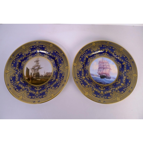 317 - 8 Caverswall sailing ship decorative wall plates