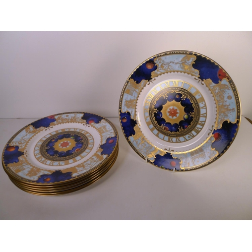 325 - 7 Royal Worcester Millennium wall plates