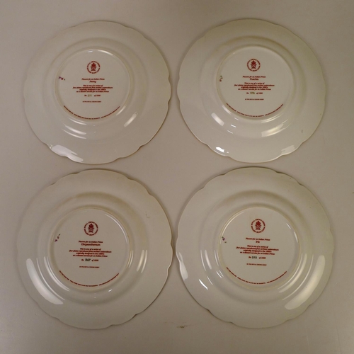 346 - A set of 4 Royal Crown Derby Wall plates, 