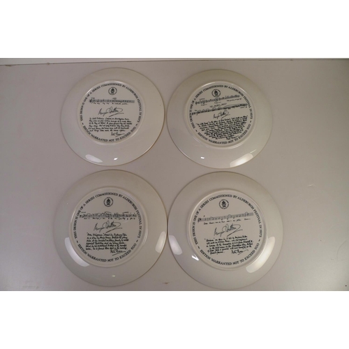 347 - A set of 4 Royal Crown Derby Benjamin Britten commemoration plates