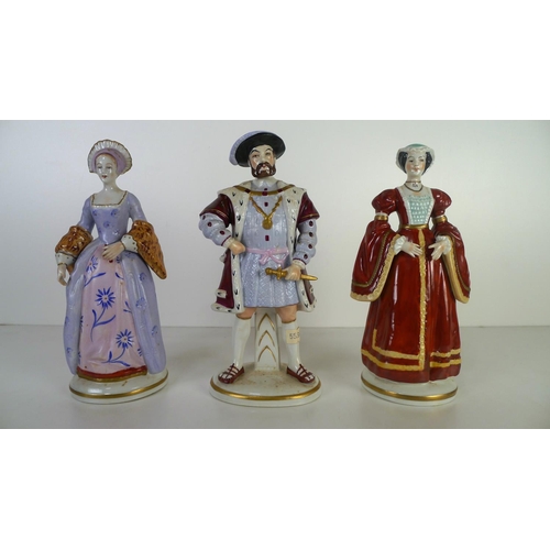 455 - A set of 7 figurines of Henry VIII and his six wives