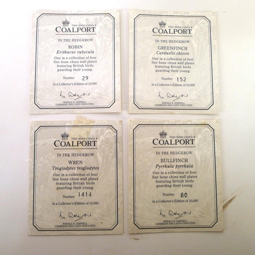 542 - A set of four limited edition Coalport pictorial plates 