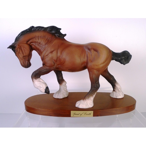 82 - A ceramic cart horse, 21cm tall, 