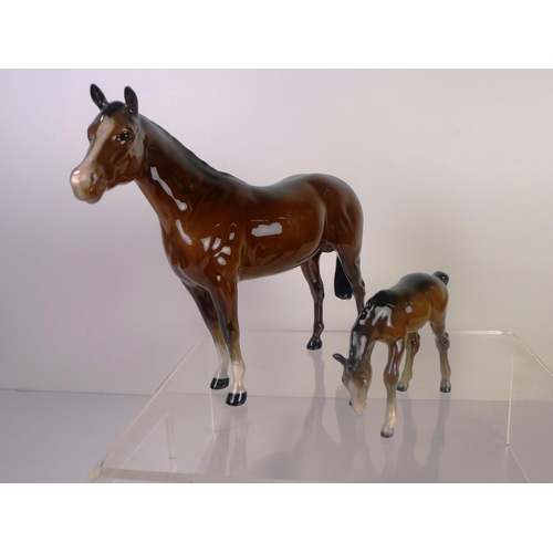 85 - A Beswick horse and a Beswick foal