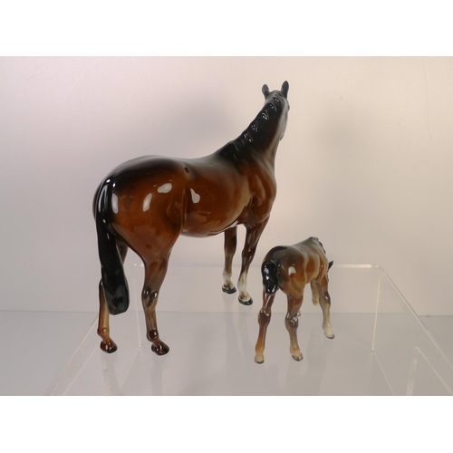 85 - A Beswick horse and a Beswick foal