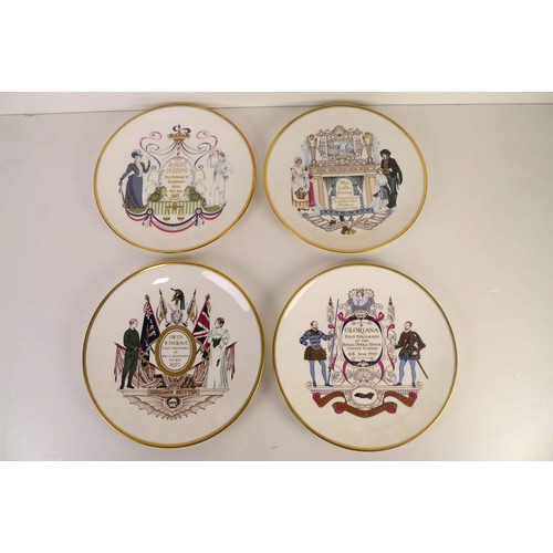 347 - A set of 4 Royal Crown Derby Benjamin Britten commemoration plates