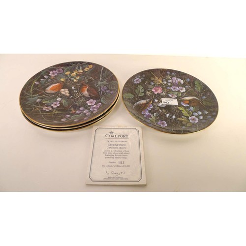 542 - A set of four limited edition Coalport pictorial plates 