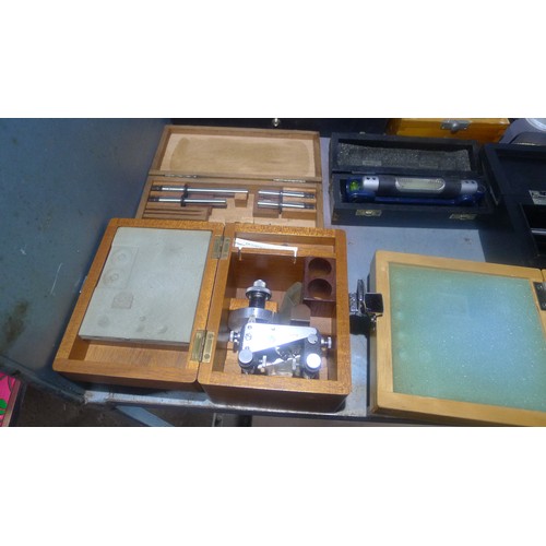 80 - 1 box containing a quantity of various inspection equipment