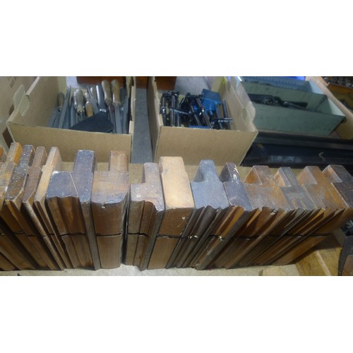 108 - A quantity of approximately 60 vintage wooden planes by Holbrook, Clarke etc and several other vinta... 