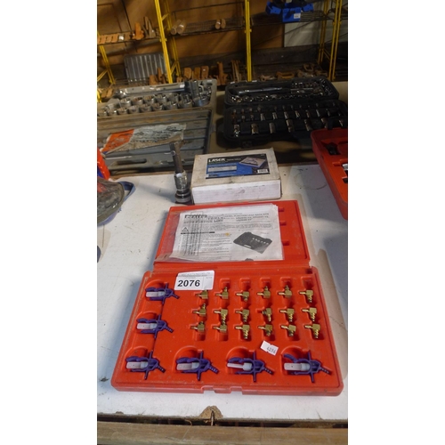 2076 - A Sealey diesel injection leak back kit, a Laser engine timing tool set for Opal / Vauxhall 1.0, 1. ... 