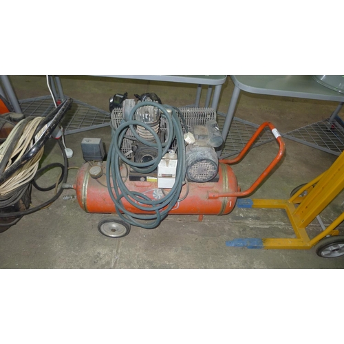 2115 - 1 compressor by Shamel, 240v with several lengths of air hose