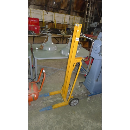 2116 - 1 yellow metal sack truck, capacity approx 120kg