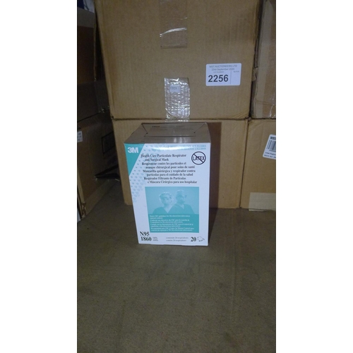 2256 - 2 boxes of 3M N95 1860 particulate respirators size Regular, each box contains 6 x 20 packs so 240 i... 