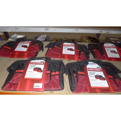 2318 - 5 x Craftsman Tool Bag Combo sets - each combo set comprises of 1 x 18inch bag & 1 x 13 inch bag - c... 