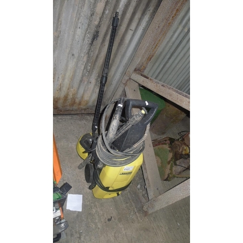 2127 - 1 pressure washer by Karcher type K3.99, 240v supplied with a lance, hose and a spinning cleaning at... 