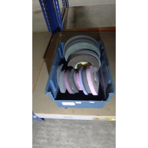 2284 - 1 box containing a quantity of various grinding wheels