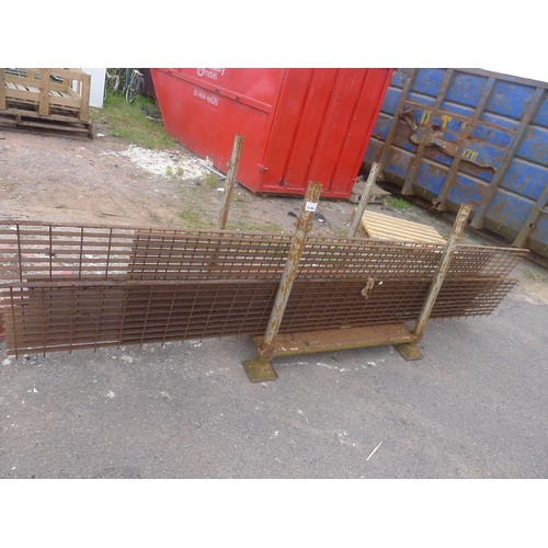 2386 - A quantity of metal mesh gratings (rusty) - stillage is not included
