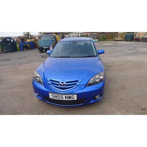 2412 - 1 Mazda 3 Sport 5 dr hatch, Reg SN55 NWG 14/01/2006, 5 sp manual Petrol 1999cc. 150bhp, MoT to 14/01... 