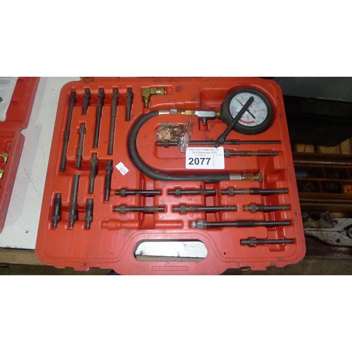 2077 - A Sealey Master Compression Test Kit for petrol & diesel engines model VSE3155. V2