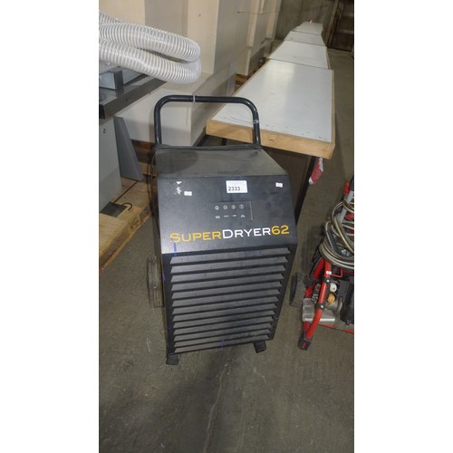 2333 - 1 Fral commercial dehumidifier type Super Dry 62, 240v, meter reads 2165 hours