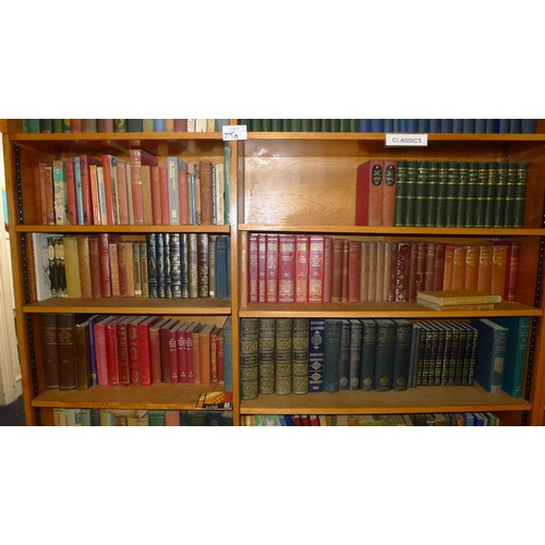 775b - Two bays of library books, mainly classics