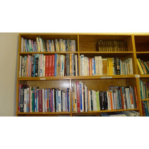 775d - Four bays of library books, mainly reference