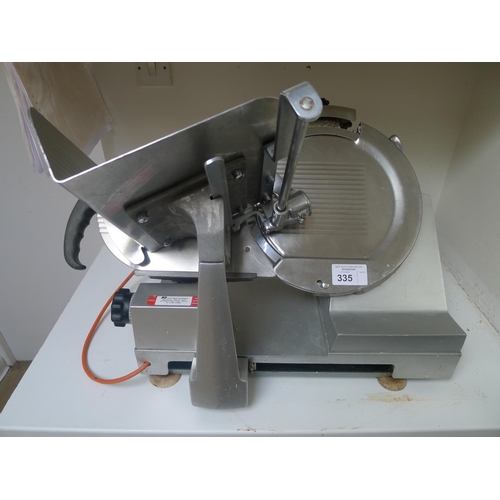 335 - 1 Berkel bench top meat slicer, 240v