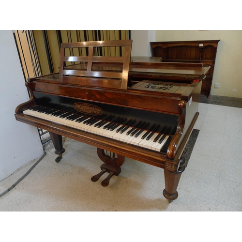 374 - A rosewood cased grand piano by John Broadwood and Sons