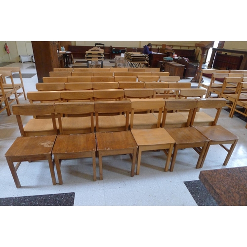 400 - 36 light oak Chapel chairs