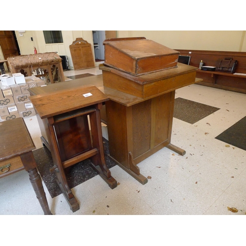 421 - A collection of miscellaneous wooden lecterns and stands etc