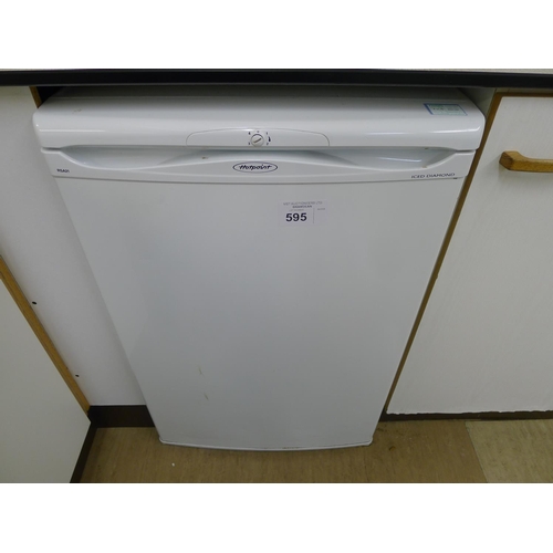 595 - A Hotpoint iced diamond under counter refrigerator