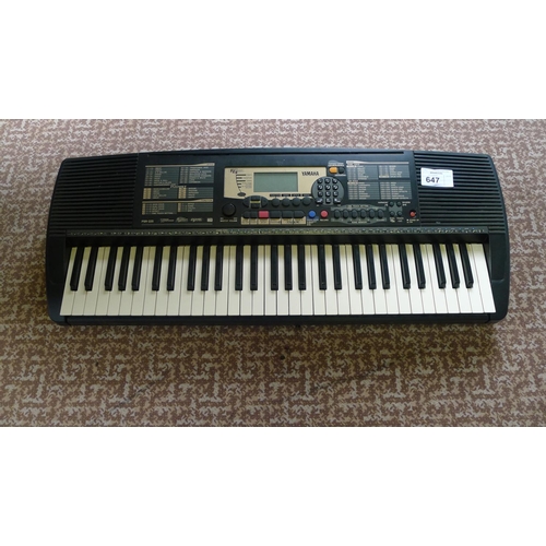 647 - A Yamaha PSR-225 touch response electric keyboard no stand or charger