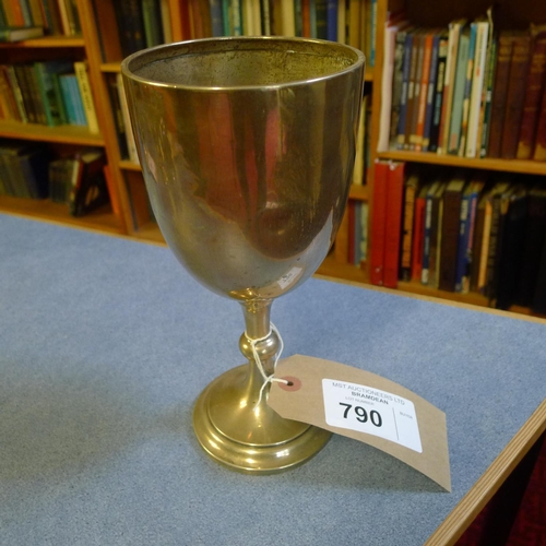 790 - A silver trophy cup  23cms tall, approximately 294gms